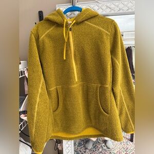 Duluth Trading Co Mustard Yellow Fleece Pullover